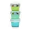 Melii – Glass Containers σε θήκες σιλικόνης (160ml set of 3) – mint,blue,lime  |  MEL16951