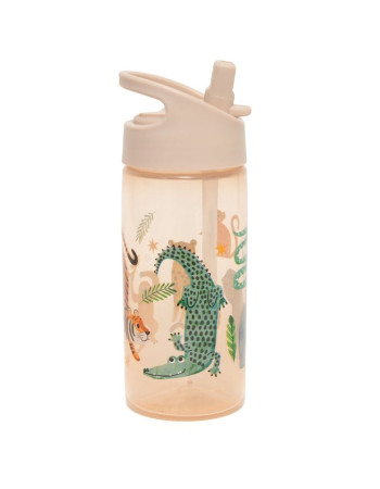 Petit Monkey Water Bottle 380ml Upside Down Animals