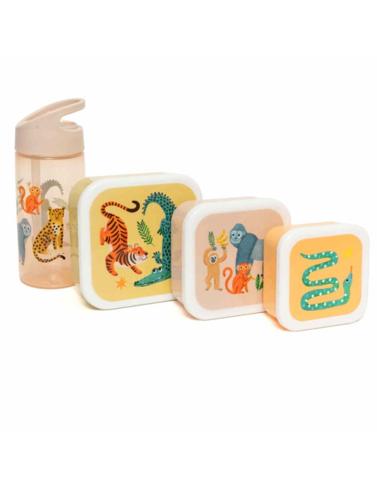 Petit Monkey Water Bottle 380ml Upside Down Animals