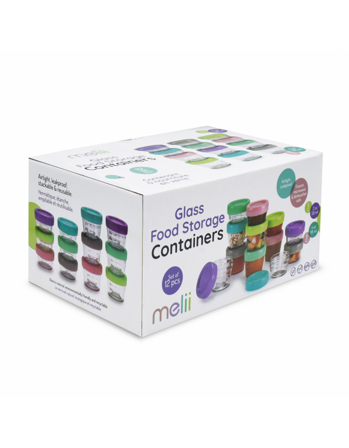 Melii – Glass Baby Food Containers (60 ml set of 6 120 ml set of 6) Melii – Glass Baby Food Containers (60 ml set of 6 120 ml set of 6)