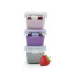 Melii Microwave Glass Lunch Box Multicolour 3pcs