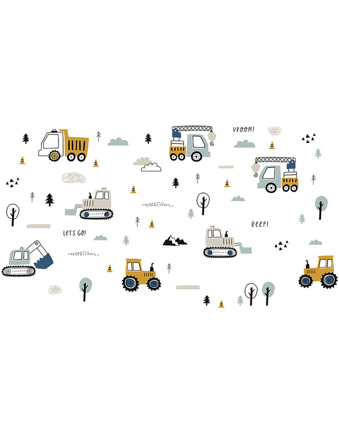 Sipo wall stickers Tractors, Excavators
