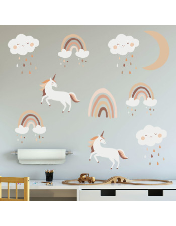 Sipo wall stickers Boho Rainbow Unicorn