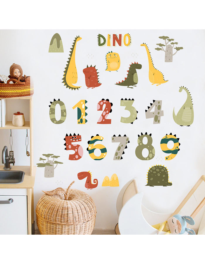 Sipo wall stickers Dino Numbers