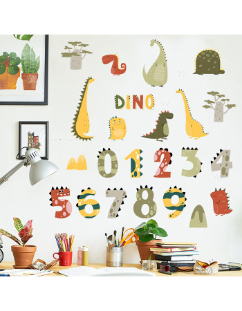 Sipo wall stickers Dino Numbers