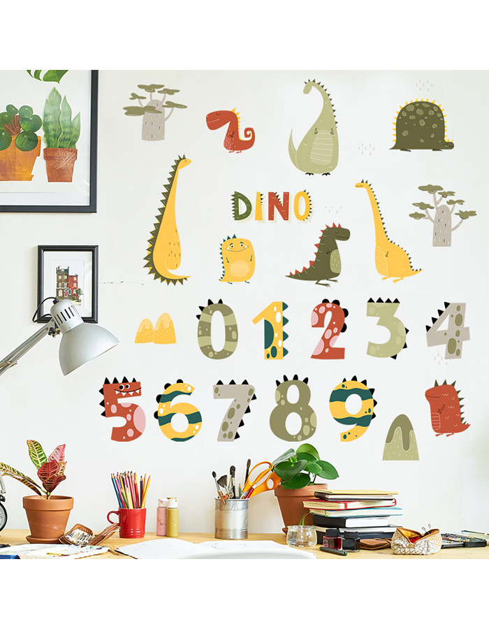 Sipo wall stickers Dino Numbers