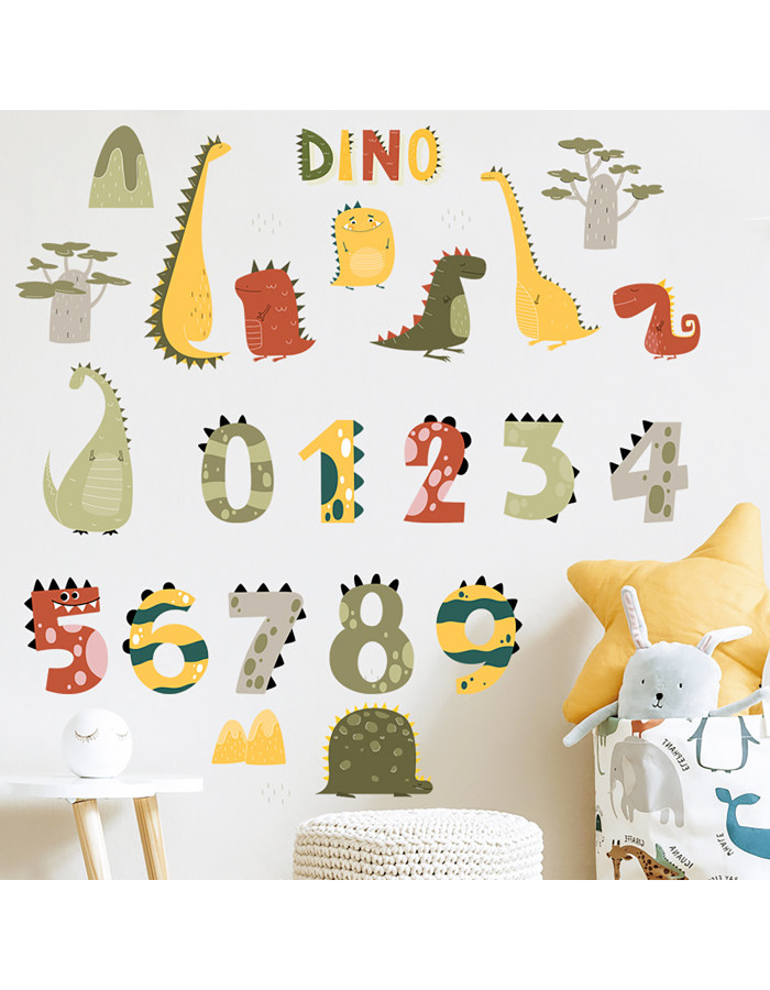 Sipo wall stickers Dino Numbers