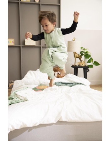 Meyco Υπνόσακος με πόδια Slub – soft green (9 μηνών-5 ετών) - 104cm