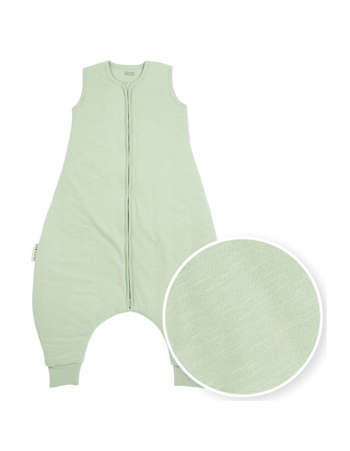 Meyco Υπνόσακος με πόδια Slub – soft green (9 μηνών-5 ετών) - 80cm