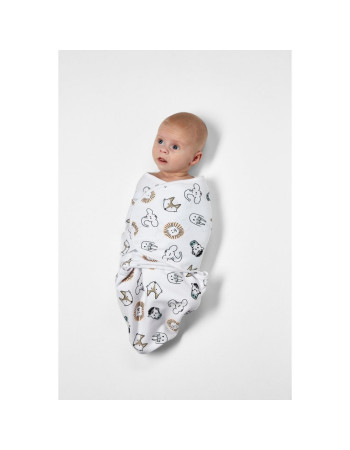 Meyco 2 Pack Swaddle Animal Multicolour 0-3 μηνών  |  MEY-310019