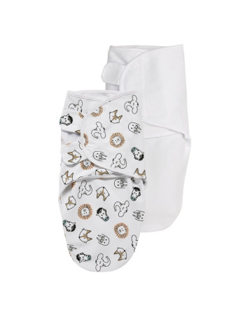 Meyco 2 Pack Swaddle Animal Multicolour 0-3 μηνών  |  MEY-310019