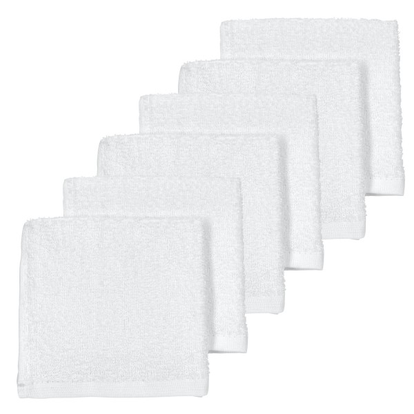 Meyco Πετσετάκια Λαβέτες Πακέτο των 6 (30x30cm) - White
