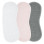 Meyco – Σετ 3 Βαμβακερές Λαβέτες (53×20) - White/Light pink/Grey