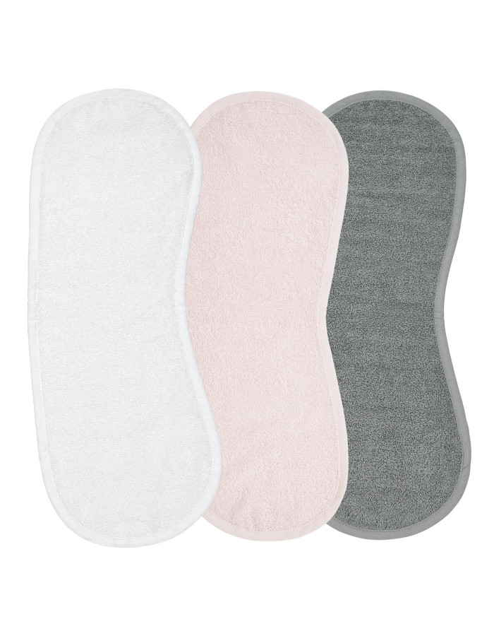 Meyco – Σετ 3 Βαμβακερές Λαβέτες (53×20) - White/Light pink/Grey