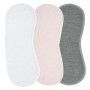 Meyco – Σετ 3 Βαμβακερές Λαβέτες (53×20) - White/Light pink/Grey