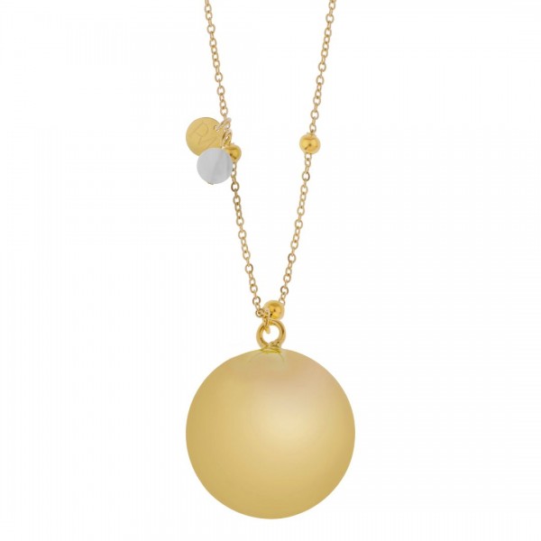 ProudMama Bola Olivia Gold Chain Γκρι Aχάτης