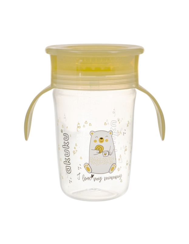 Εκπαιδευτικό Ποτηράκι 360° 240 ml με Χερούλια Yellow Εκπαιδευτικό Ποτηράκι 360° 240 ml με Χερούλια Yellow