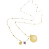 ProudMama Bola Olivia Gold Chain Γκρι Aχάτης  |  PM-661