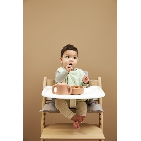 Meyco – Σετ 3 Βαμβακερές Σαλιάρες Offwhite/Soft green/Forest green