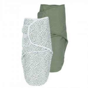 Meyco 2 Pack Swaddle Cheetah/Forest green 0-3 μηνών