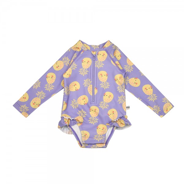 Zoocchini Ολόσωμο Μαγιώ με Μανίκια UV Pineapple - 12-24m