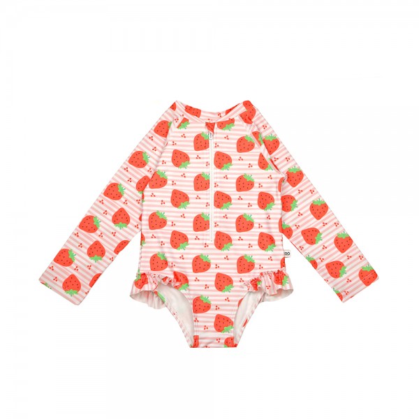 Zoocchini Ολόσωμο Μαγιώ με Μανίκια UV Strawberry - 6-12m