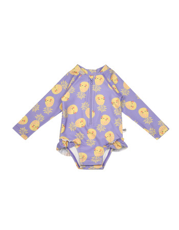 Zoocchini Ολόσωμο Μαγιώ με Μανίκια UV Pineapple