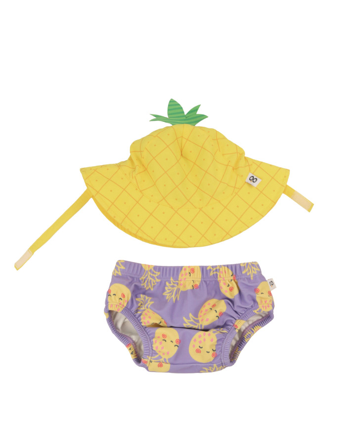 Σετ Μαγιό και Καπέλο UPF50  Pineapple Punch - 6-12m  |  ZOO12019M