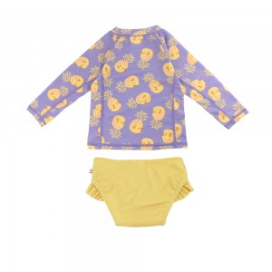 Zoocchini Σετ UV Μαγιώ και Μπλούζα Pineapple - 4 ΕΤΩΝ