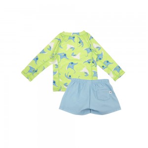 Zoocchini Σετ UV Μαγιώ Σορτς και Μπλούζα Stingray - 4 ΕΤΩΝ