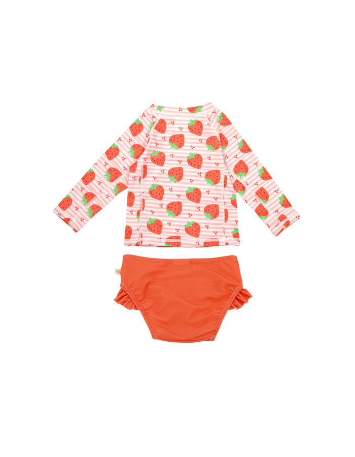 Zoocchini Σετ UV Μαγιώ και Μπλούζα Strawberry