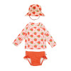 Σετ UV Μαγιώ Bucket Καπέλο Μπλούζα Strawberry