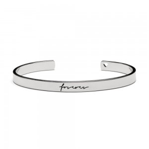 Proud Mama Βραχιόλι Χειροπέδα Forever Silver