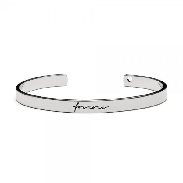 Proud Mama Βραχιόλι Χειροπέδα Forever Silver