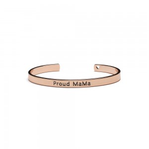 Proud Mama Βραχιόλι Χειροπέδα Mama Rose Gold