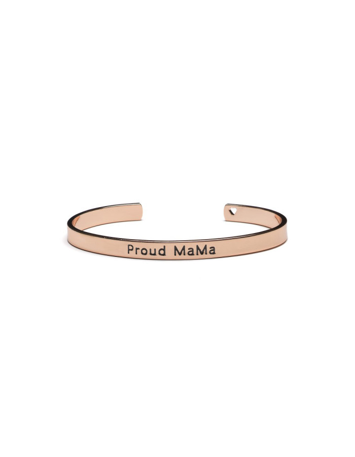 Proud Mama Βραχιόλι Χειροπέδα Mama Rose Gold