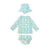 Σετ UV Μαγιώ Πάνα Bucket Καπέλο Μπλούζα Daisy - 6-12m