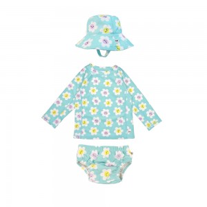 Σετ UV Μαγιώ Πάνα Bucket Καπέλο Μπλούζα Daisy