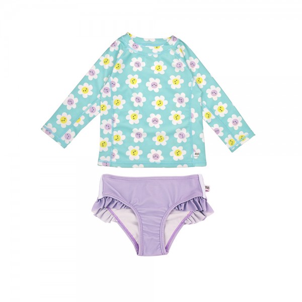 Zoocchini Σετ UV Μαγιώ και Μπλούζα Daisy - 12-24m