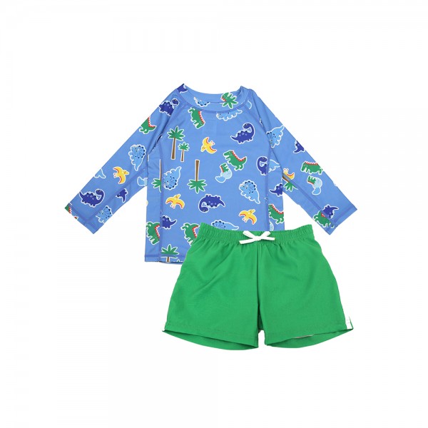 Zoocchini Σετ UV Μαγιώ Σορτς και Μπλούζα Dino - 12-24m