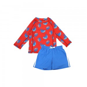 Zoocchini Σετ UV Μαγιώ Σορτς και Μπλούζα Shark - 6-12m