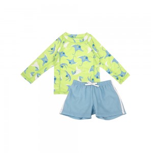 Zoocchini Σετ UV Μαγιώ Σορτς και Μπλούζα Stingray