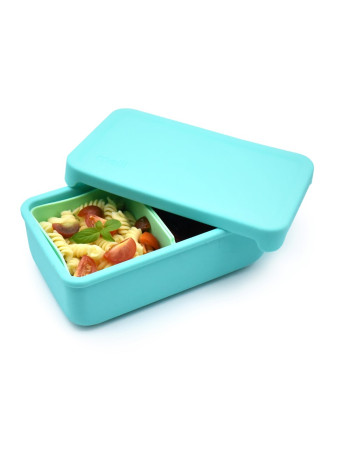 Melii – Bento Σιλικόνης 2 Θέσεων 700ml Blue/Mint