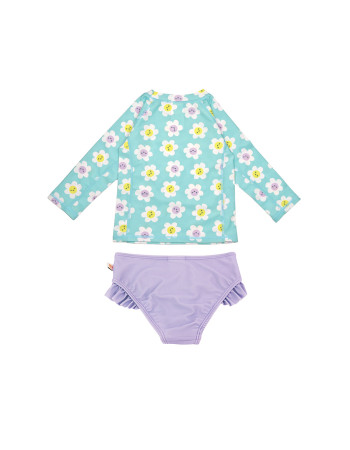 Zoocchini Σετ UV Μαγιώ και Μπλούζα Daisy - 12-24m  |  ZOO16405-12-24M