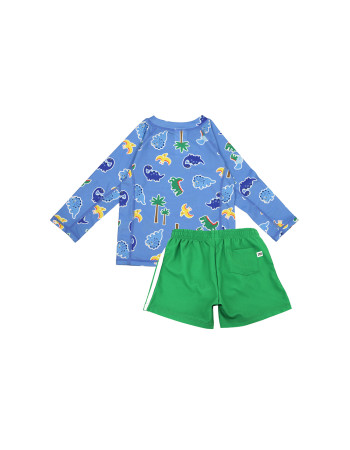 Zoocchini Σετ UV Μαγιώ Σορτς και Μπλούζα Dino - 12-24m  |  ZOO16402-12-24M