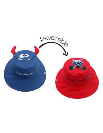 Καπέλο Διπλής Όψης UPF 50  Monster/Car (Cotton) - LARGE 4-6 yrs  |  FJKSH825L