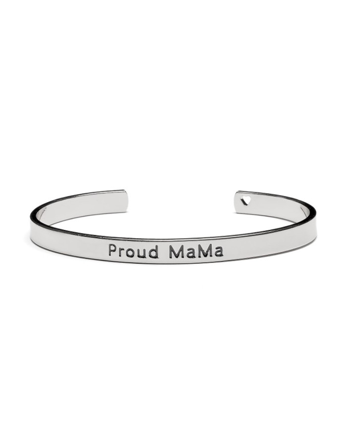 Proud Mama Βραχιόλι Χειροπέδα Mama Silver