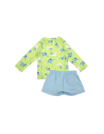 Zoocchini Σετ UV Μαγιώ Σορτς και Μπλούζα Stingray - 12-24m  |  ZOO16401-12-24M
