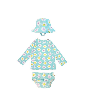Σετ UV Μαγιώ Πάνα Bucket Καπέλο Μπλούζα Daisy