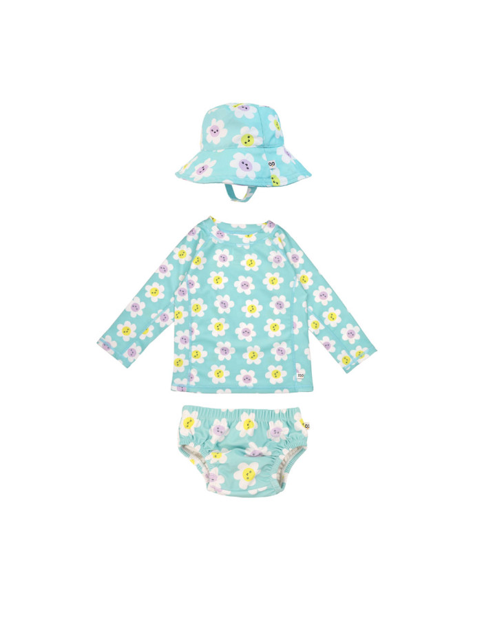 Σετ UV Μαγιώ Πάνα Bucket Καπέλο Μπλούζα Daisy